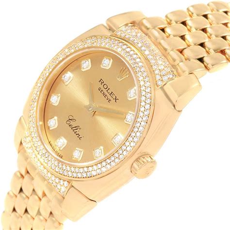 rolex cellini ladies 18k gold